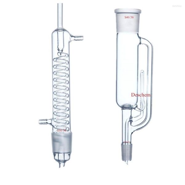 250ml 24/40 Corpo estrattore Soxhlet in vetro con bobina Graham Condensatore Vetreria da laboratorio