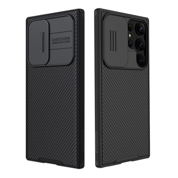 Nillkin Shock -Resean Camera Protective Case Slide Lins Защита для линз для Samsung Galaxy S23 Ultra S22 S20 FE S21 Примечание 20 Camfield Pro Series