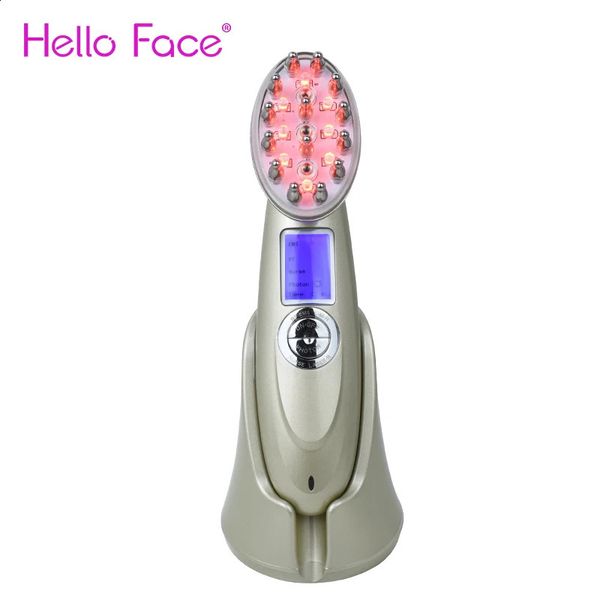 Dispositivos de cuidados faciais Laser elétrico Pente de crescimento de cabelo Anti perda de cabelo Massagem de cabeça RF infravermelho Terapia de luz vermelha Máquina de cuidados capilares Escova de cabelo 231116