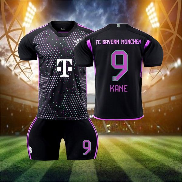 23-24 Bayern Münih Away Şort ve Jersey Futbol Kiti, No.9, No.25, No.6 Jersey Şort Seti, Gömlek ve Şortlar Çocuklar ve Yetişkinler için