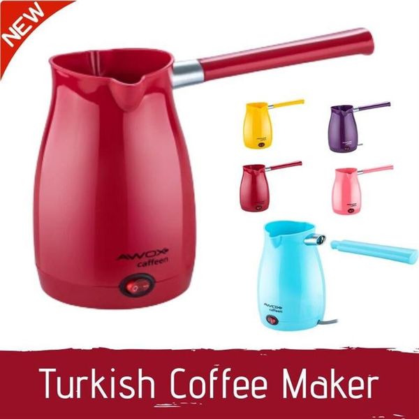 Awox Tragbare elektrische türkische Kaffeekanne, elektrische Espressomaschine, Wasserkocher für gekochte Milch, Büro, Zuhause, Geschenk 215Y