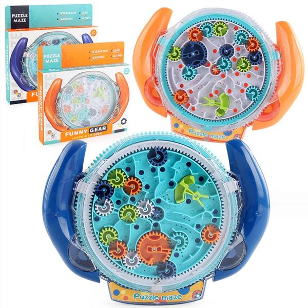 Decorazione della parete Creativo Puzzle 3D Divertente Ingranaggio Labirinto Disco Equilibrio Palla Labirinto Ruota Piatto IQ Educativi ABS Giocattoli Per Bambini 231117