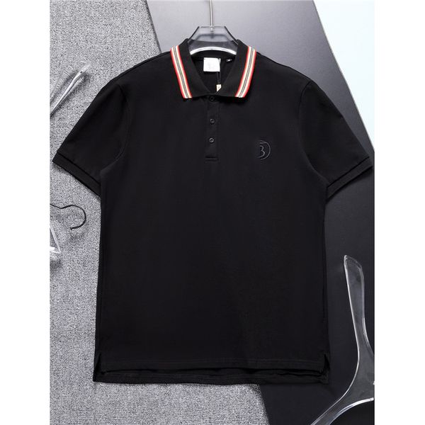 Tasarımcı Erkek Tişörtler Polo Siyah ve Beyaz Bej Ekose Marka Moda Sıradan Lüks% 100 Pamuk Pamuk Nefes Alabilir Kırışıklık Karşıtı İnce Ticari Yaka M-3XL#99