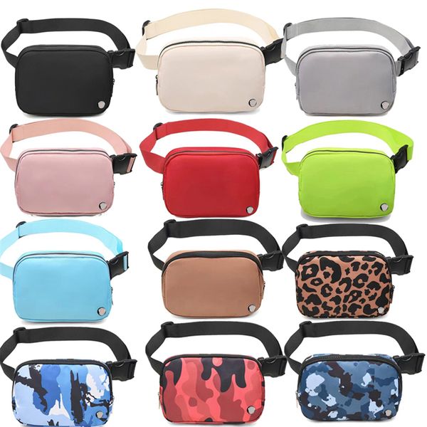 Marsupio alla moda leopardato ovunque, borsa a tracolla sportiva mimetica da corsa Fannypack, borsa da viaggio da donna lu009