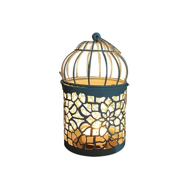 Mum tutucular içi boş metal demir mum çubuk tutucu asılı kuş kafesi tealight fener tutucular masa düğün partisi ev drop deliv dhfsm için