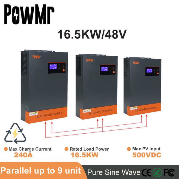 16,5 кВт 220VAC/380VAC Трехфазный инвертор MPPT 80A солнечный зарядное устройство DC48V MAX PV 500VDC Параллель до 9 единиц для зарядного устройства для батареи