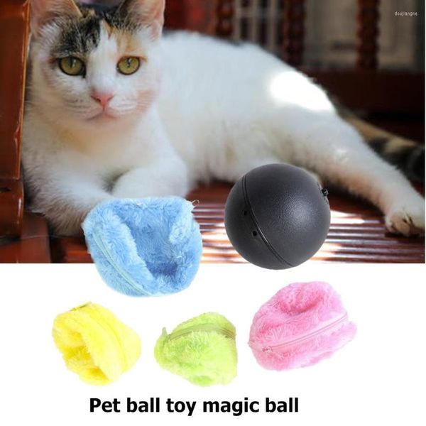 Giocattoli per gatti 5 pezzi/set Electric Magic Roller Ball giocattolo per cani attivazione automatica divertente interattivo cucciolo gattino peluche forniture per animali domestici