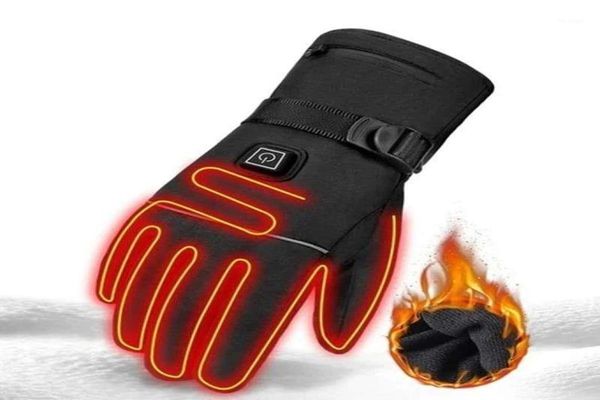 Luvas de ciclismo inverno bateria elétrica aquecimento aquecido moto corrida equitação toque sn alimentado guantes moto5096973