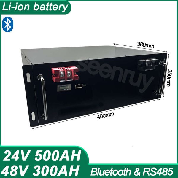 24V 500Ah 48V 300AH Li-ion con caricabatterie Batteria ai polimeri di litio Bluetooth APP BMS RS485 per UPS inverter accumulo di energia solare