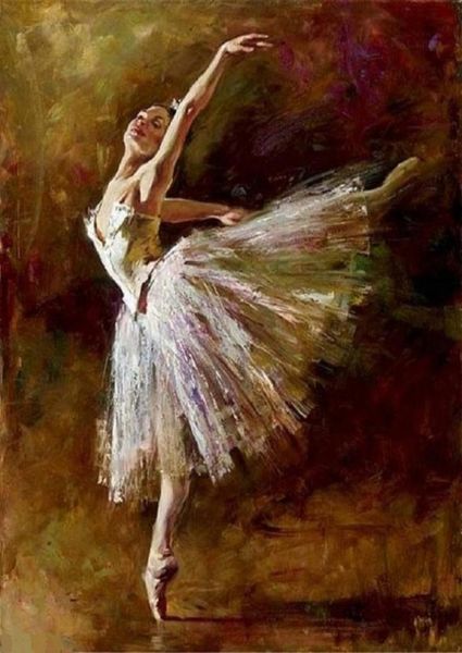 33 Impressionante linda jovem bailarina dançando alta qualidade pintado à mão retrato feminino pintura a óleo sobre tela multi 4924998