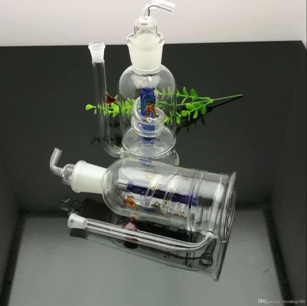 Fumar tubo mini cachimbo de vidro de vidro de vidro colorido forma de metal super grande panela de boca dragão de vidro silencioso filtro de água garrafa de fumaça