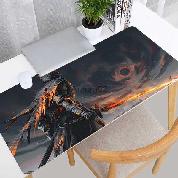 Коврики для мыши Подставки для запястий XXL Коврик для мыши Gamer Gaming Mouse Pad Компьютерные аксессуары Клавиатура для ноутбука PadMouse Speed Desk Mat Коврик для мыши Gamer Dark Souls YQ231117