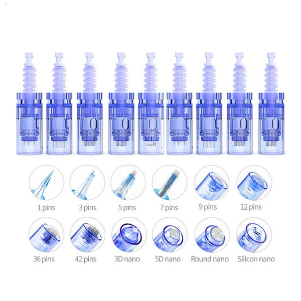 Tattoo agulhas 1005015 PCs Cartuchos A6 Pen Derma Cuidado com a pele R 13F57912243642 Pin Nano Nano Tip Preço em massa Cartucho de microneedling 230417