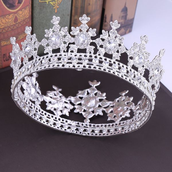 Chieni di lusso Cristalli d'oro Croona di matrimoni Silver Rhinestone Party Party Queen Bridal Crown Capelli Accessori per capelli