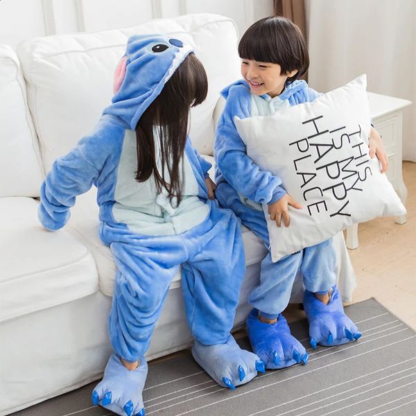 Pyjamas Winter Kinder Onesie Kapuzenpyjama Kinder Nachtwäsche Junge Mädchen Cartoon Kigurumi Tier Anime Pijama Flanell Weihnachten Nachtwäsche 231116