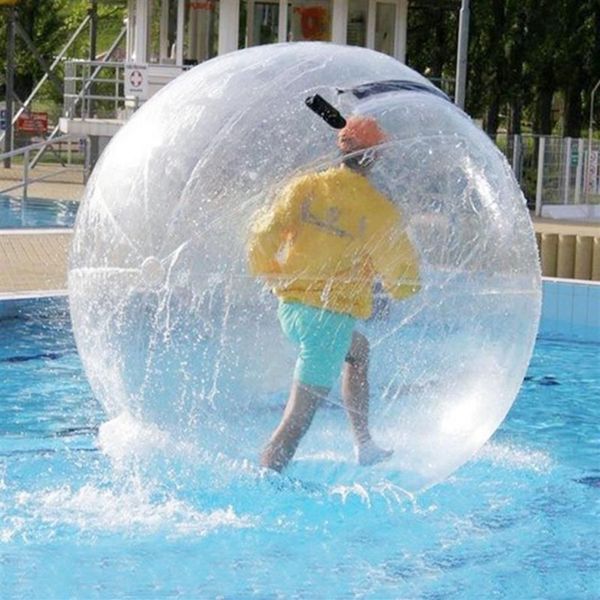 OutdoorToy 1/5m Palla da passeggio in acqua Ballo gonfiabile in PVC con cerniera normale di importazione per giocattoli galleggianti per piscina Balls341W