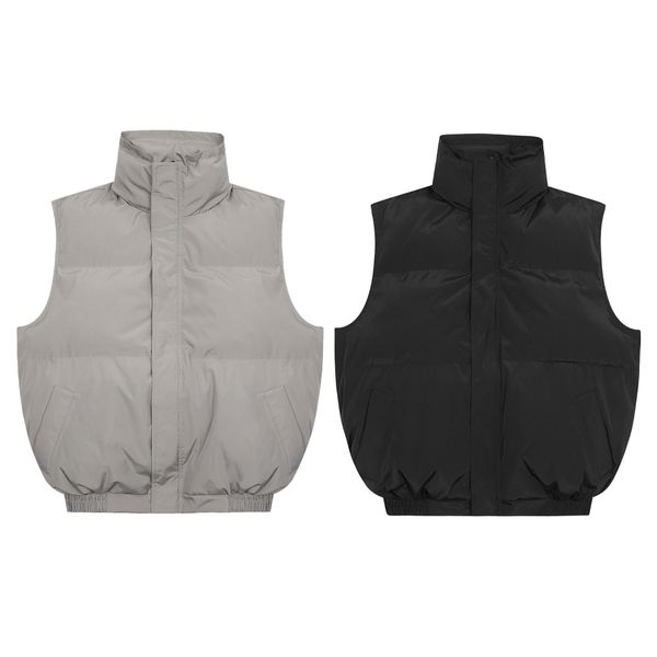 Homens americanos nevoeiro designer puffer jaqueta homem puff colete sem mangas algodão eseent preto oversize essen xl