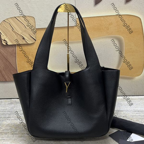 12A Spiegelqualität Designer BEA Strukturierte Ledertasche 50 cm Große Damen-Einkaufstasche Klassische goldene Buchstaben-Hardware-Geldbörse Hobo Luxurys Handtaschen Schwarze Umhängetasche