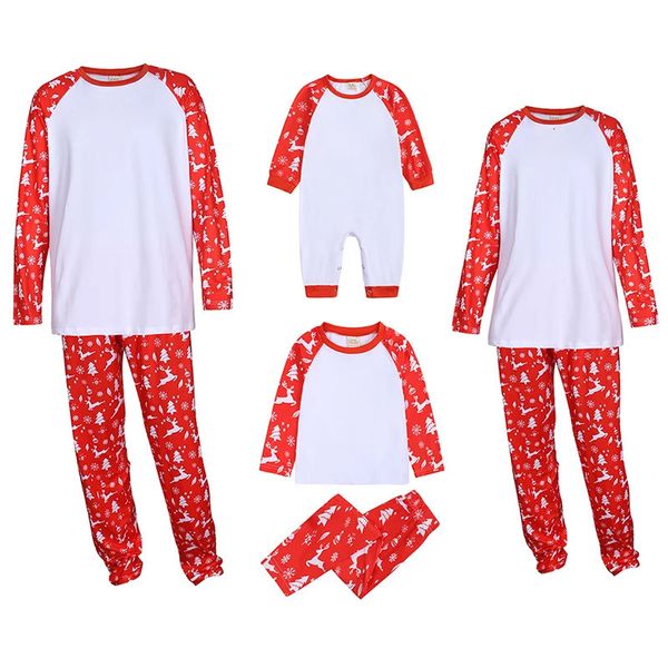 Passende Familien-Outfits Kids Tales Arrival Familien-passendes Weihnachtskleidungsset Kontrast-Outfits Hirsch Schneeflocke Vater Mutter Kinder Baby-Pyjamas 231117