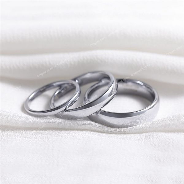 Классические ювелирные изделия 2/4/6/8 мм, милые мужские и женские простые кольца, польское кольцо из 100% чистого карбида вольфрама, обручальное кольцо, обручальное кольцо, модные ювелирные изделия, Кольца