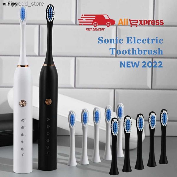 Zahnbürste Neue Sonic Elektrische Zahnbürste Schnellladung Wasserdichte Zahnbürste Smart Timer Zahnaufhellung Zahnbürste Austauschbarer Bürstenkopf Q231117