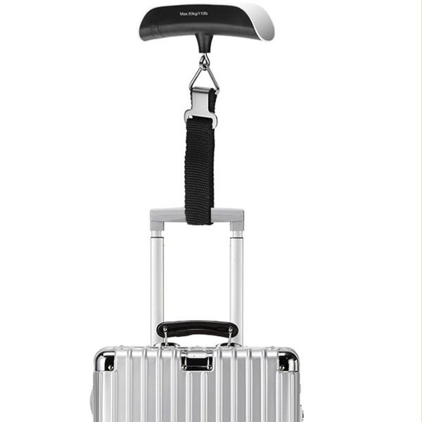 En Yeni Dijital Elektronik Bagaj Ölçekleri Taşınabilir 50kg/10g 50kg/110lb Bavul Ölçeği İşlemeli Seyahat Çantası Ağırlıklı LCD Ekran Asma Ölçeği