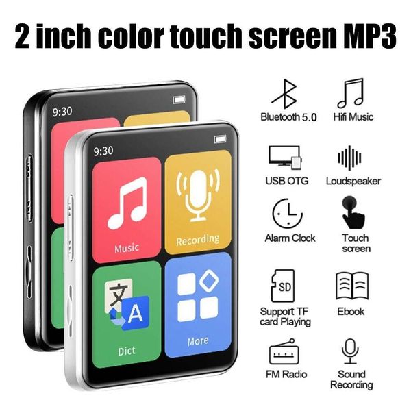 Yeni 2023 Yeni Mp3 Çalar Bluetooth 5.0 Tam Dokunmatik Ekran Walkman Portable Sport Music Player MP4 Video Player FM Radyo Kaydedici En İyi