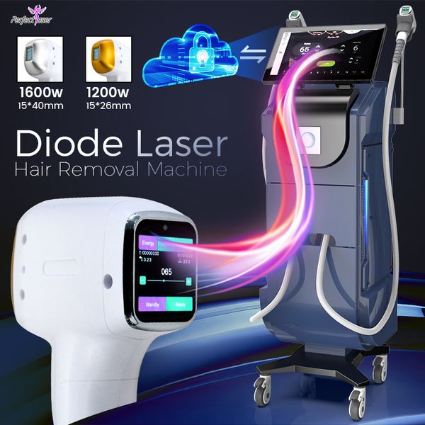 Máquina de depilação a laser de diodo, sistema de resfriamento TEC, resfriamento de 1 minuto, redução indolor de pelos para todos os tipos de pele