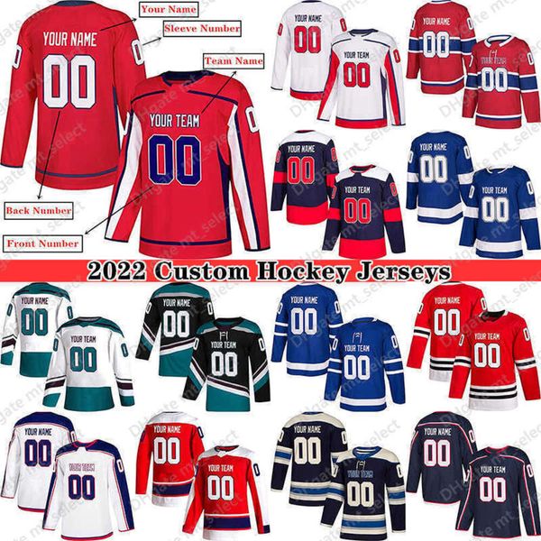 Camisa personalizada de hóquei''nHl'' para homens mulheres jovens S-4XL números de nome bordados - projete suas próprias camisas de hóquei''nHl''