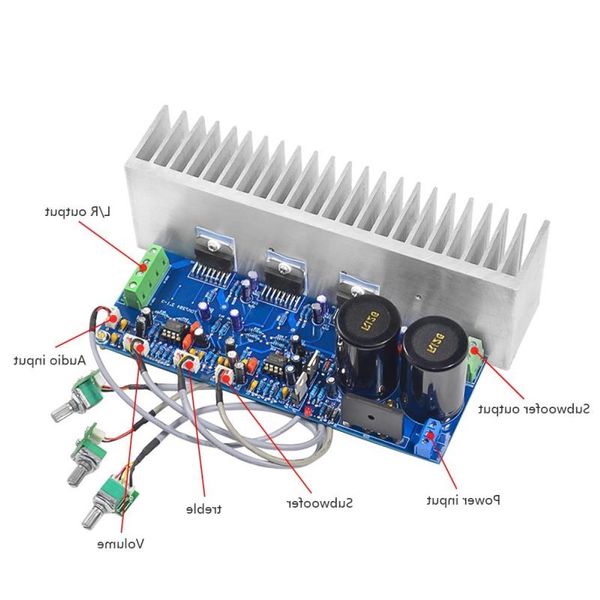 Бесплатная доставка TDA7294 Плата усилителя сабвуфера HiFi 21-канальный усилитель мощности Аудио плата A mp 80 Вт * 2 100 Вт Домашний звуковой кинотеатр DIY Mkjmr