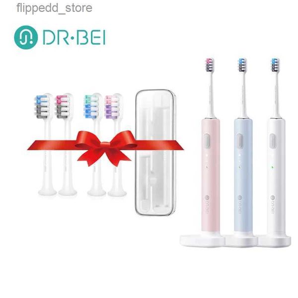 Escova de dentes youpin dr. bei c1 sonic escova de dentes elétrica recarregável à prova dwireless água sem fio portátil ultra sônico branqueamento q231117