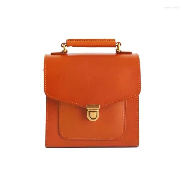 Borse da sera Stile preppy Fatto a mano in vera pelle Mini borsa da donna Borsa a tracolla da donna Autentica pelle di mucca Lady Small Cross Shoulder