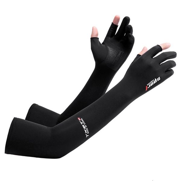 Scaldamuscoli Cool Uomo Donna Guanti manica braccio Corsa Ciclismo Maniche Pesca Bike Sport Scaldamuscoli protettivi Copertura UV Taglio a due dita 230414