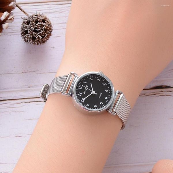 Avanadores de punho Fashion Fashion Feminino Casual Mesh Mesh Belt Watch Analog Wrist For Women