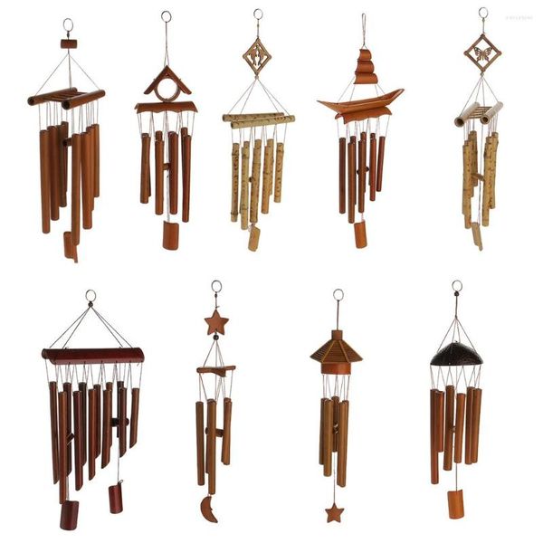 Dekorative Figuren Erstaunliches Geschenk Wind Relaxing Bamboo Yard Garden Outdoor Living Chimes Windchime Home Decor