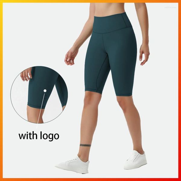 Logo bayanlar ile aktif şort yoga spor ipi koşu koşu fitness tozluk seksi streç açık egzersiz rahat pantolon yumuşak konfor