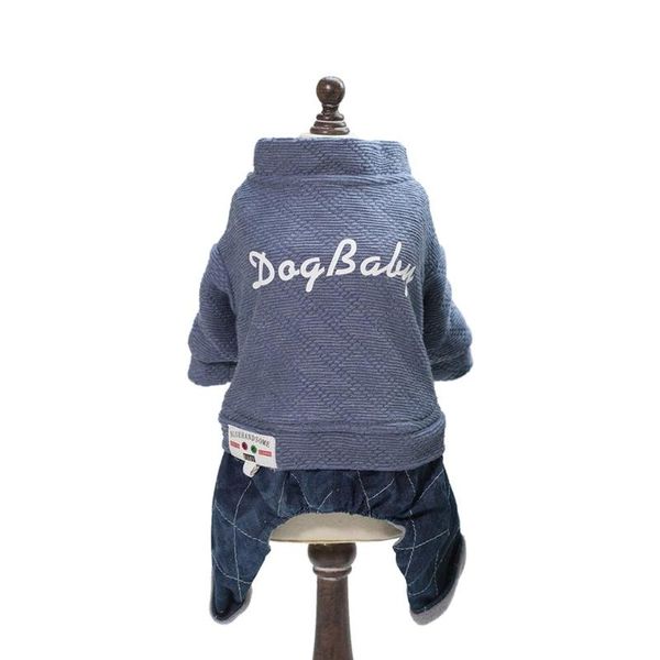 Cães de moda de vestuário de cachorro Counhe quatro pernas jaqueta de algodão grossa quente confortável outono suéter de inverno roupas de bebê para