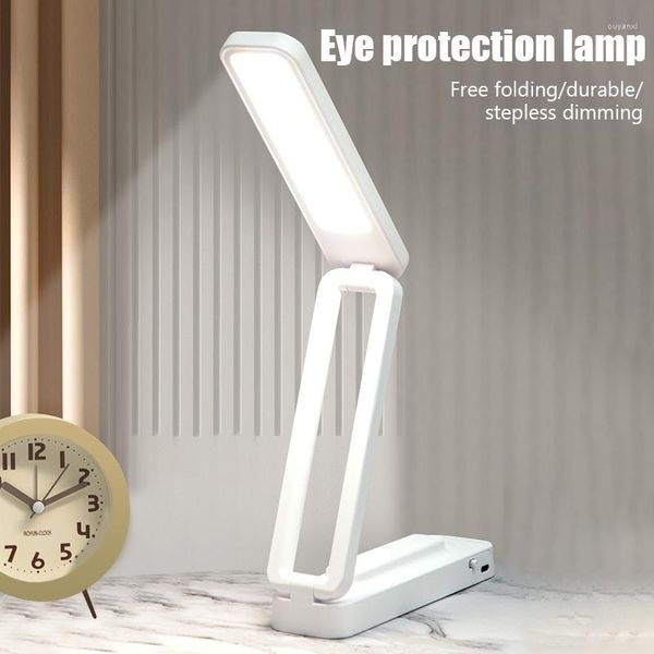 Tischlampen 2000mAh Wiederaufladbare Lampe LED Augenschutz Nachtlicht Faltbar Dimmbar Lesen Schlafzimmer Batteriebetrieben