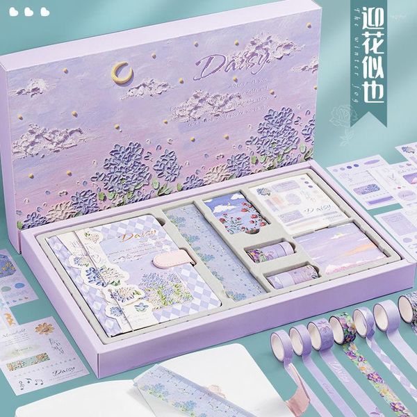 Girl Hand Account Diary Set Ins Style Korean Cute Student Kawaii Washi Tape Cancelleria Quaderni Confezione regalo fiore