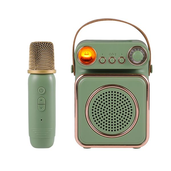 Altoparlante Nuovo BT integrato K Audio Set Microfono per bambini Home Song Portatile Wireless Outdoor Mp3 Riproduci musica
