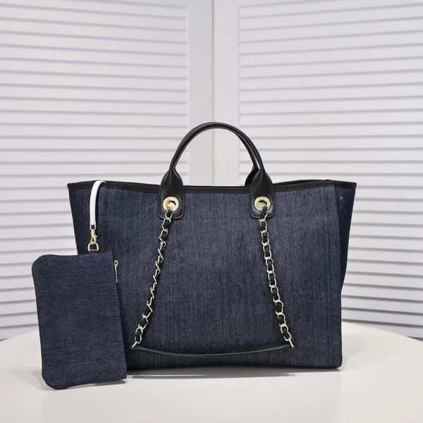 Bolsa feminina e bolsas moda carta impressa lona de couro real grande sacola moda versátil saco de compras de viagem y2k