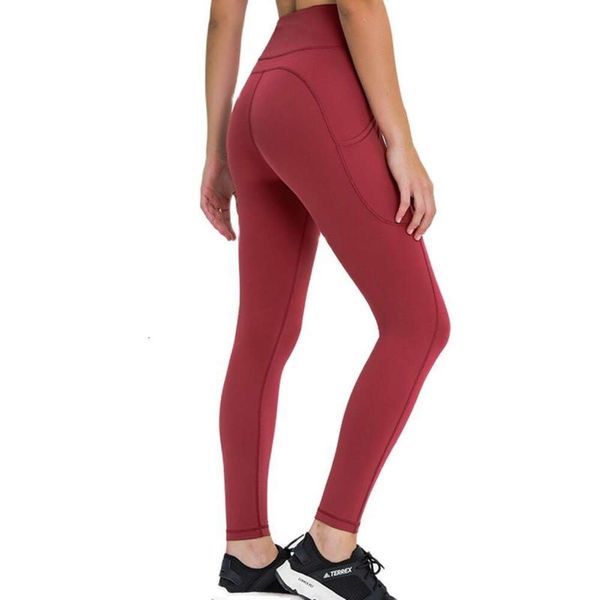 Pantaloni da donna Lu Align Pantaloni casual da donna Leggings sportivi da donna Pantaloni fitness Collant a vita alta Super elasticizzati con tessuto in lycra Jogger Lemon Lady Gry Sports Girls