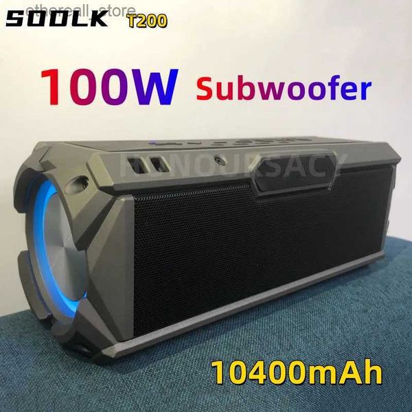 Handy-Lautsprecher Caixa De Som 100 W Hochleistungslautsprecher Heimkino TWS 3D-Stereo-Subwoofer-Soundbox Drahtlose tragbare Bluetooth-Lautsprecher für den Außenbereich Q231117