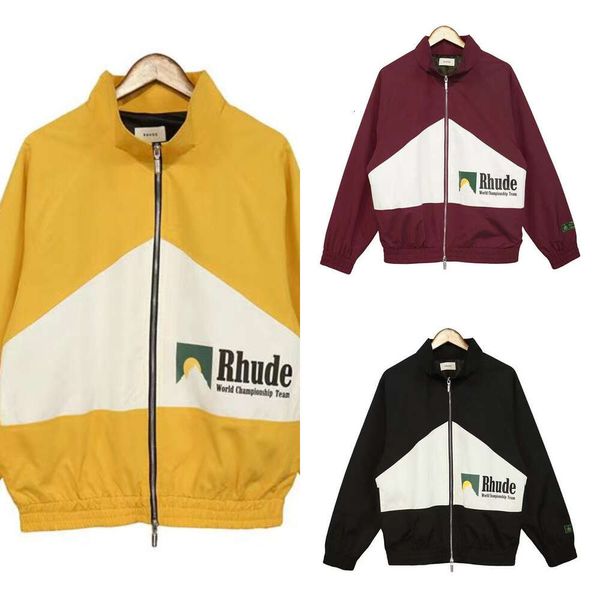 50 off ~ rhude f ~ jaquetas windrunner masculinas jaqueta fina casaco masculino esportes blusão explosão roupas bombardeiro rhudecoat jaqueta