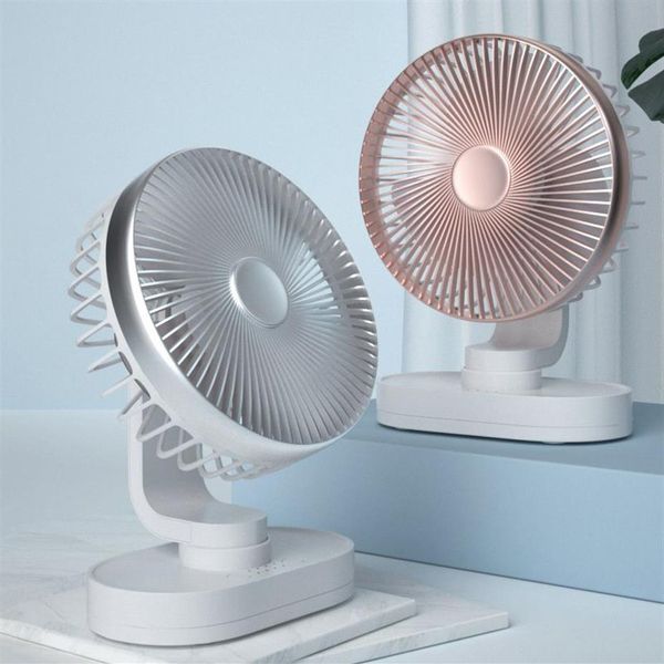 NEUE Mini Fan Tragbare DC 5V USB Aufladbare Starken Wind Kleinen Tisch Stille Lüfter Geräuschlos Oszillierende Desktop Kühlung fan264y