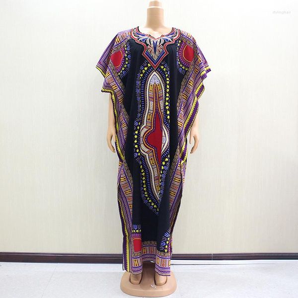 Этническая одежда 2023 Африканская дасики традиционная печатная аппликация с коротки