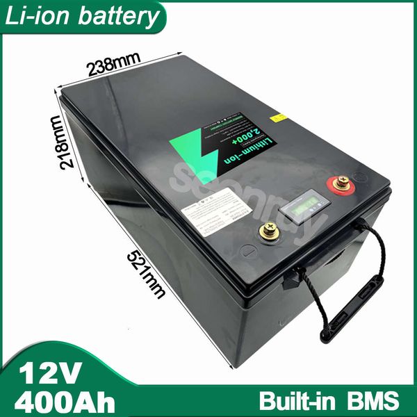 12V 400AH LI iyonu Şarj Cihazı Lityum Polimer Pil Paketi Motor Kontrolör Güneş Sistemi Elektronik Süpürücüler için Mükemmel