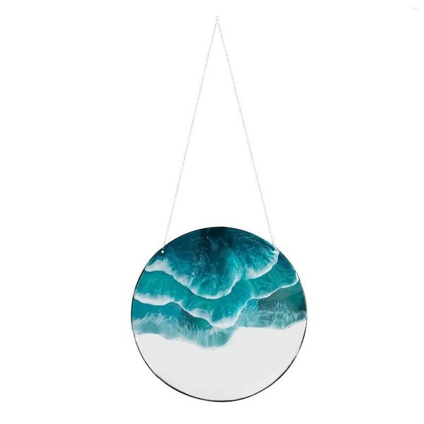 Figurine decorative Sea Ocean Art Double Resin Wave Wall Hanging Decorazioni Home Decor Beauty Of The Wild Coast Dipinti fluidi Artigianato