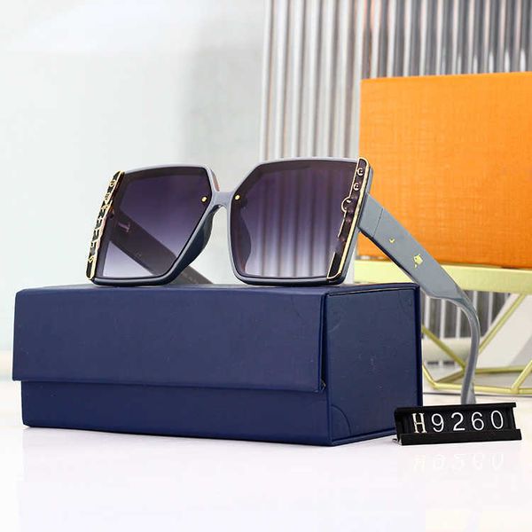 Designer de moda Lou Vut Luxury Luxury Cool Sunglasses 2023 Caixa de sol Box de rua dirigindo a rede Red Red Mesmo óculos resistentes a UV