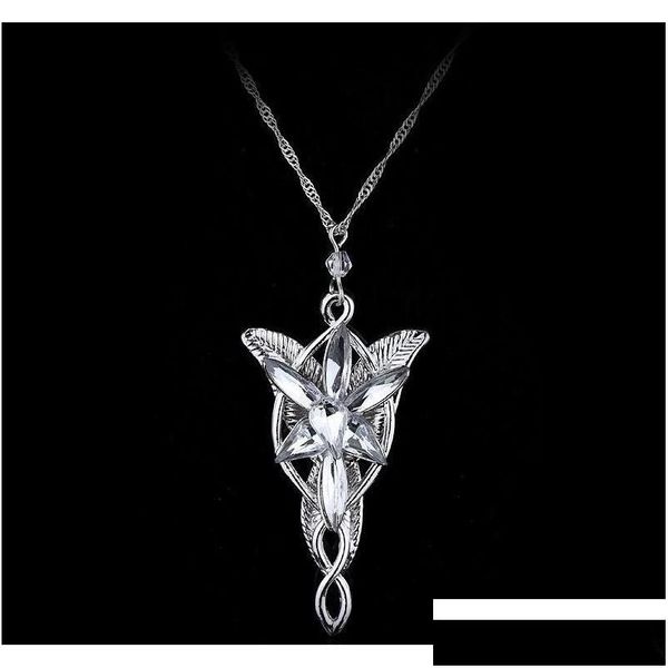 Pingente colares nova moda austríaco cristal pingente jóias crepúsculo estrela princesa colar senhor dos anéis assistente casamento hgwdu dhjqx